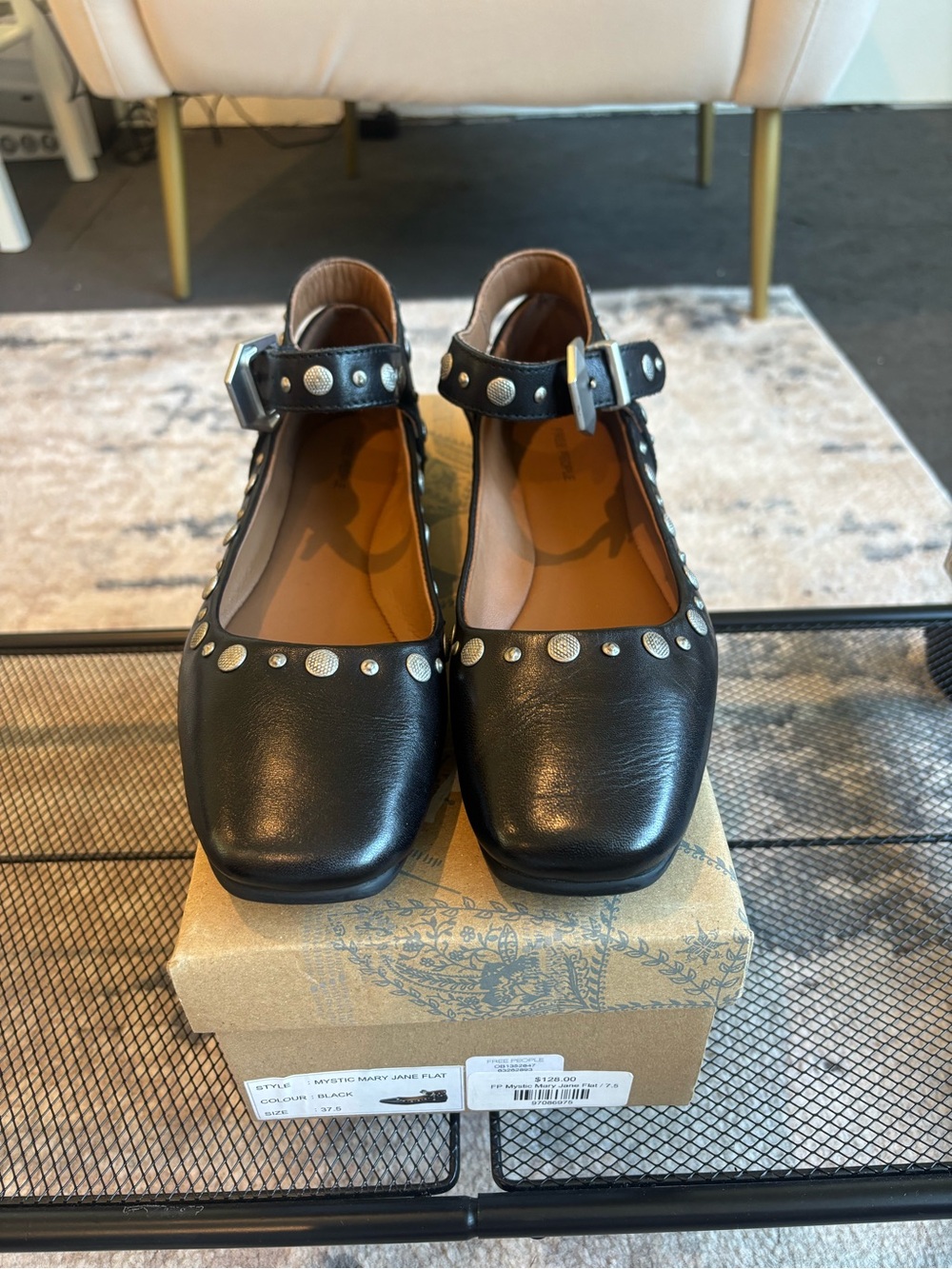 Free People Mystic Mary Jane Flat, Black